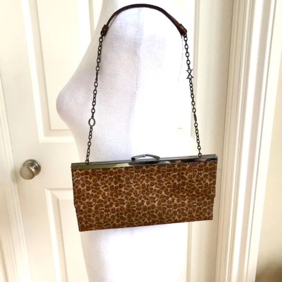 XOXO Leopard Shoulder Bag Chain Strap Y2K - Picture 4 of 8
